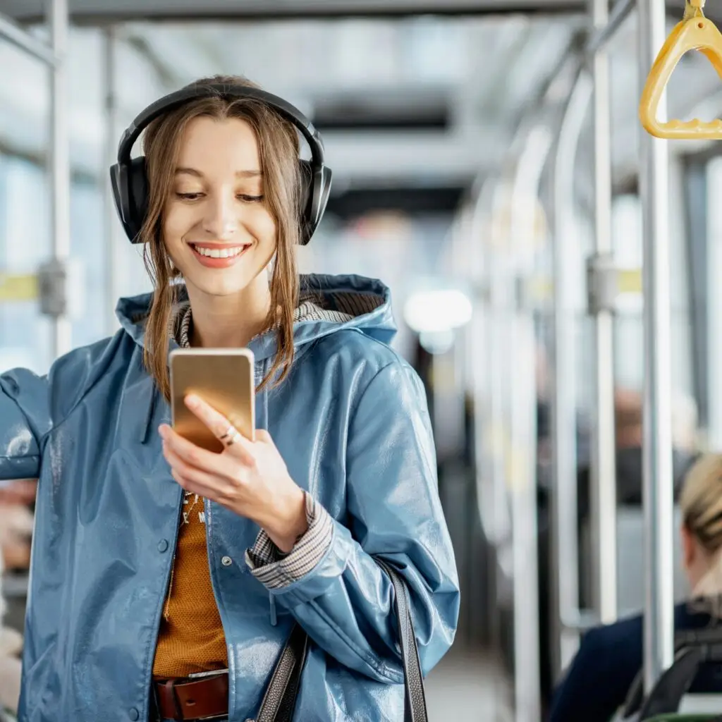A Person using Public Transport