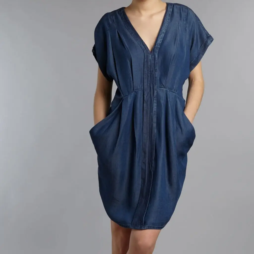 A close-up of a Classy Tencel dress