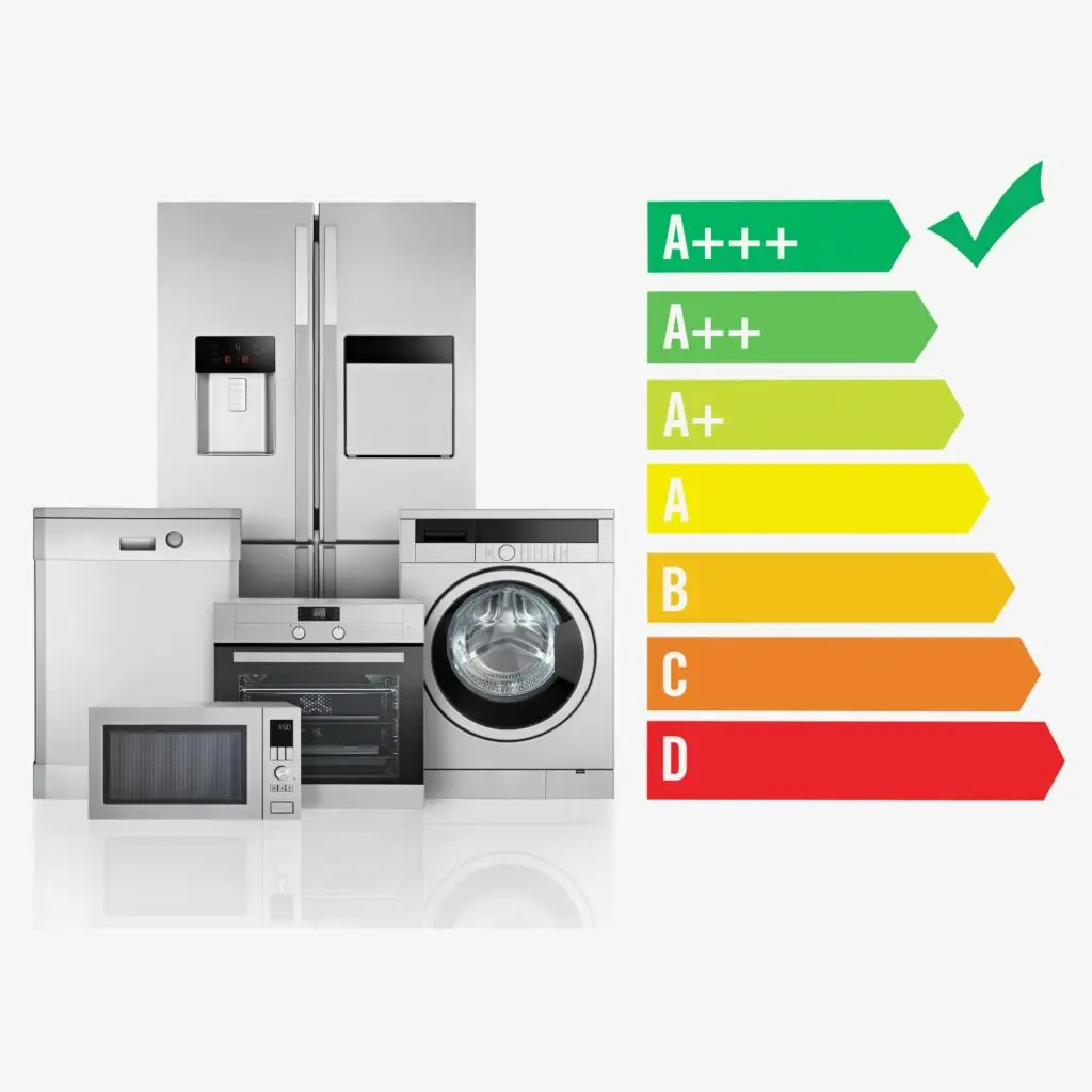 A modern, eco-friendly kitchen with Energy Star Appliances
