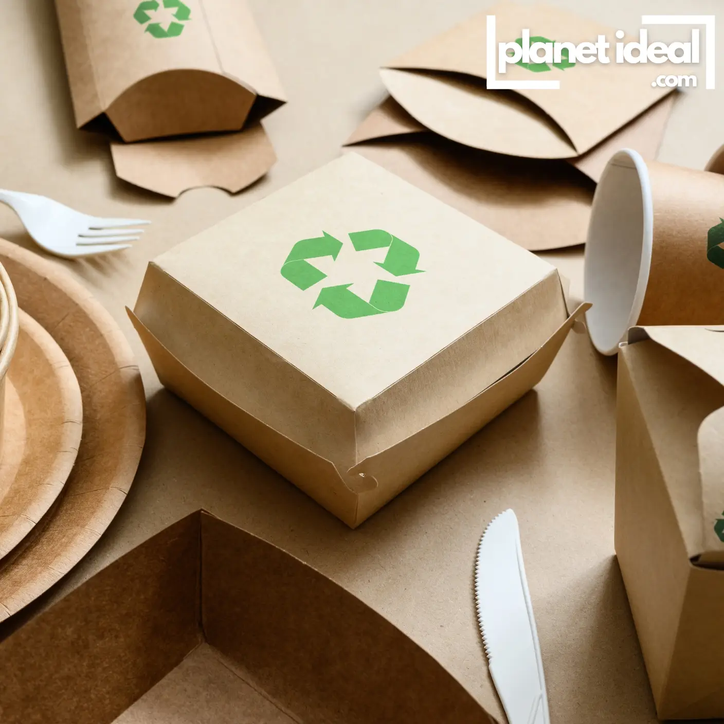 Close up of biodegradable packaging