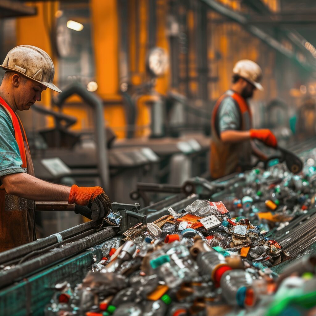 Facility showing the recycling process