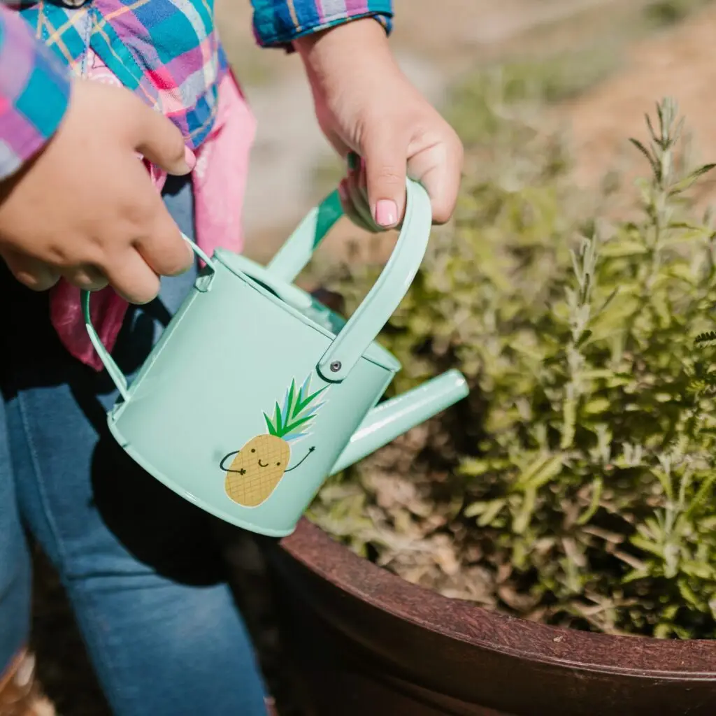 Watering the Garden with an Old Watering Can