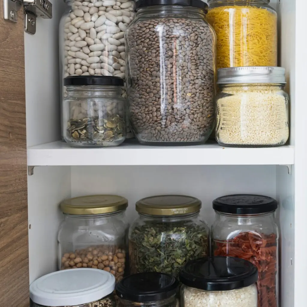 Plastic Free Kitchen with whole Foods Reusable Storage Jars