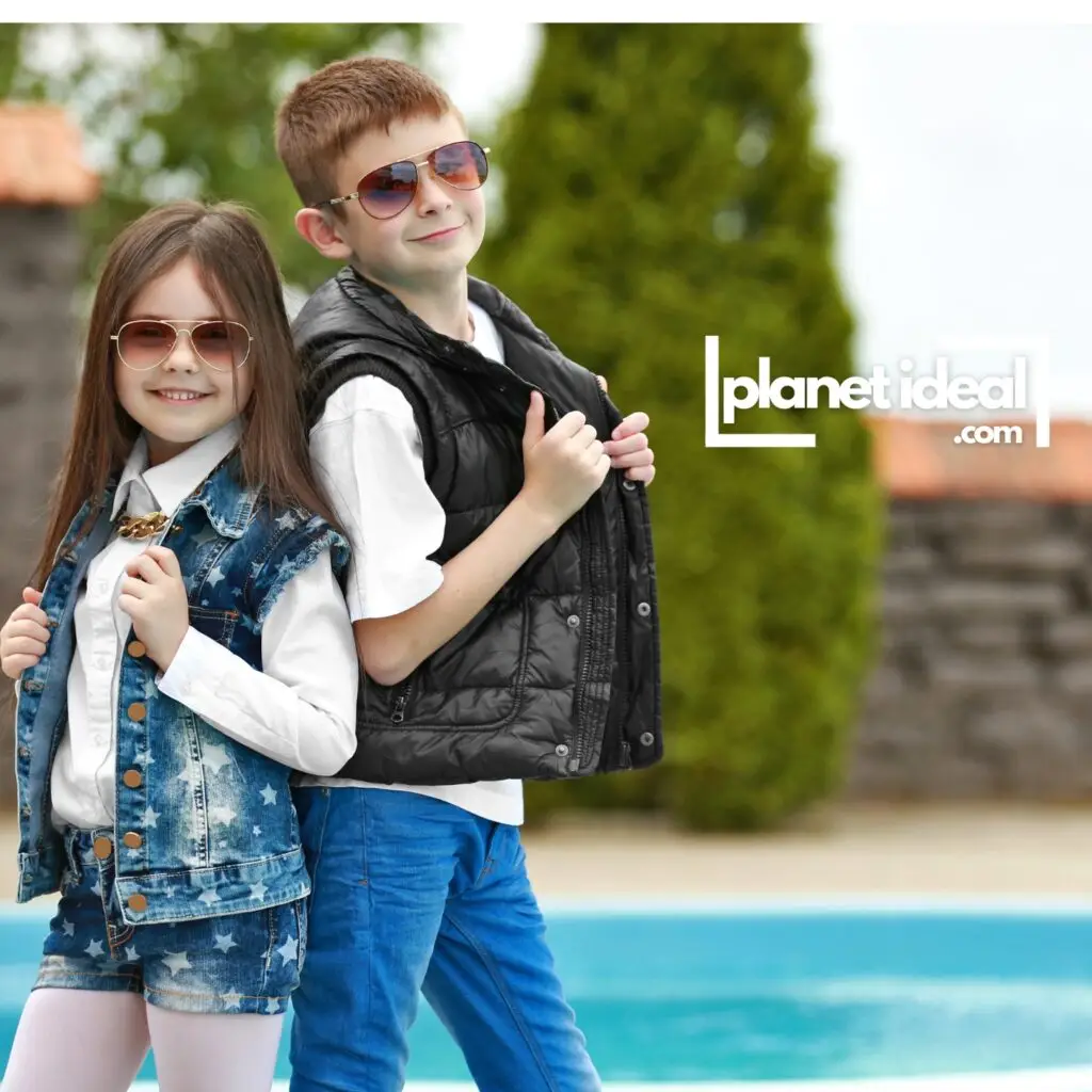 A Group of Kids wearing sustainable fashion, celebrating inclusivity and style.
