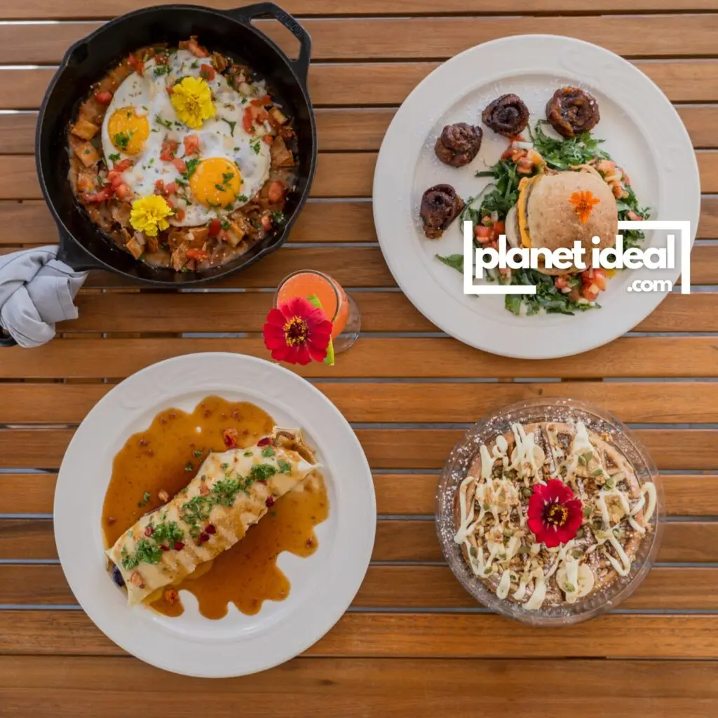 A beautifully plated farm-to-table dish at a trendy local restaurant.